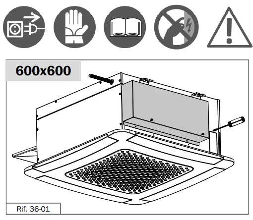 EDEN Soft 600x600 90 Cassette Fan Coil Unit - electrical