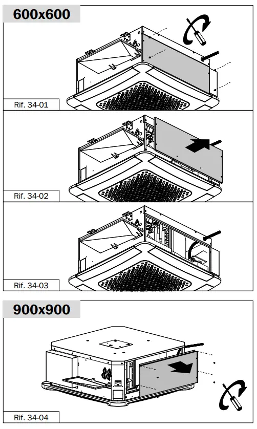 EDEN Soft 600x600 90 Cassette Fan Coil Unit - front panel