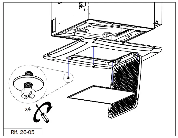 EDEN Soft 600x600 90 Cassette Fan Coil Unit - screws
