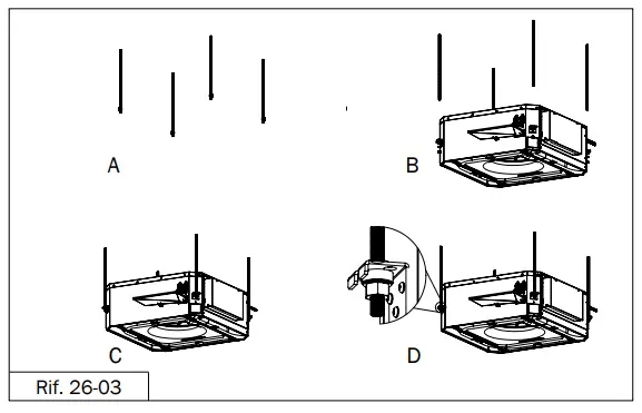 EDEN Soft 600x600 90 Cassette Fan Coil Unit - supply