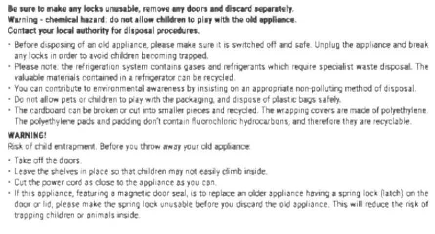 IKOHS 107L Silver Create Retro Fridge User Manual - Disposal