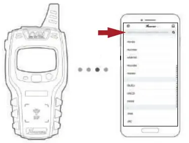 Xhors CSS 00017 VVDI Mini Key Tool - model of vehicle