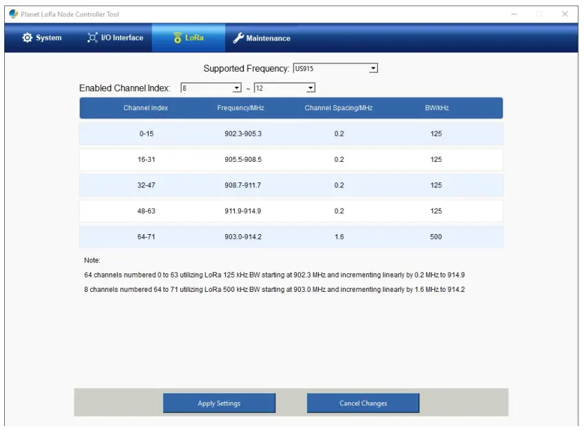 PLANET LN1130 and LN1140 LoRa Node Controller - fig 20