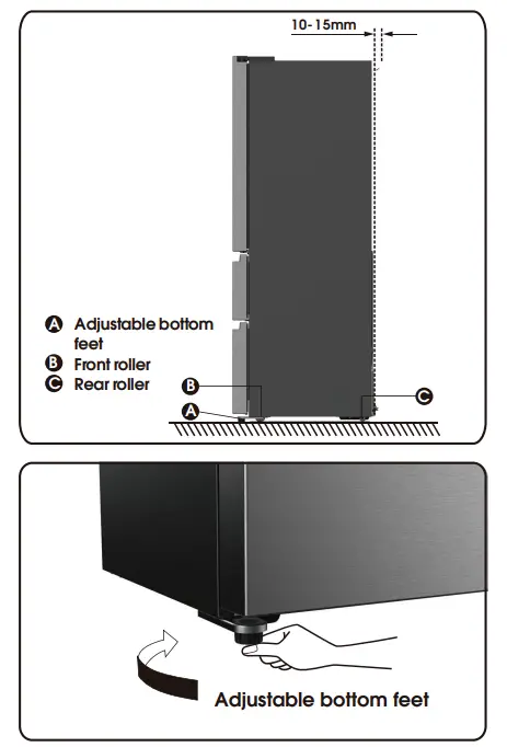 Hisense H530FI Refrigerator - Adjustable bottom