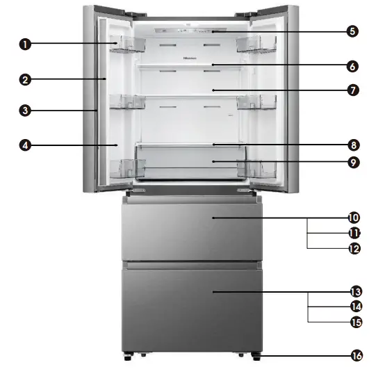 Hisense H530FI Refrigerator - Adjustable bottom10
