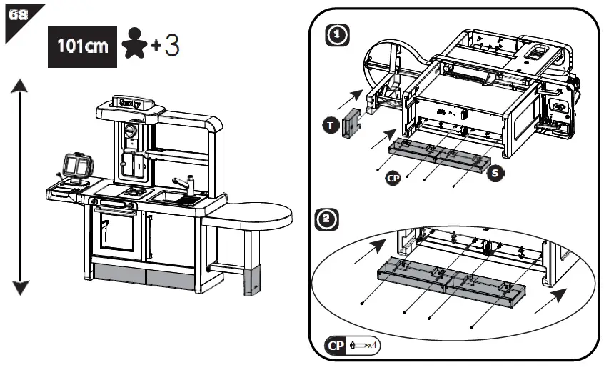Smoby-7600312303 2-In-1-Chef-Corner-Restaurant-FIG- (26)