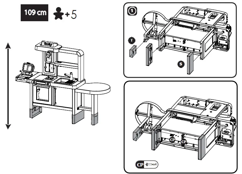 Smoby-7600312303 2-In-1-Chef-Corner-Restaurant-FIG- (27)