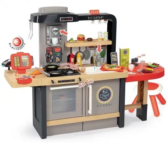 Smoby-7600312303 2-In-1-Chef-Corner-Restaurant-PRODUCT