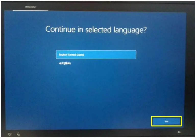 Language setting