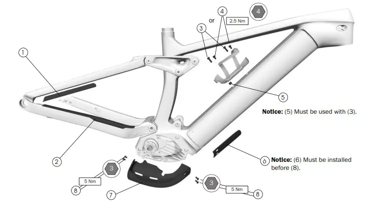 TREK 2022 Carbon Rail 9.8 and 9.9 - Frame guards
