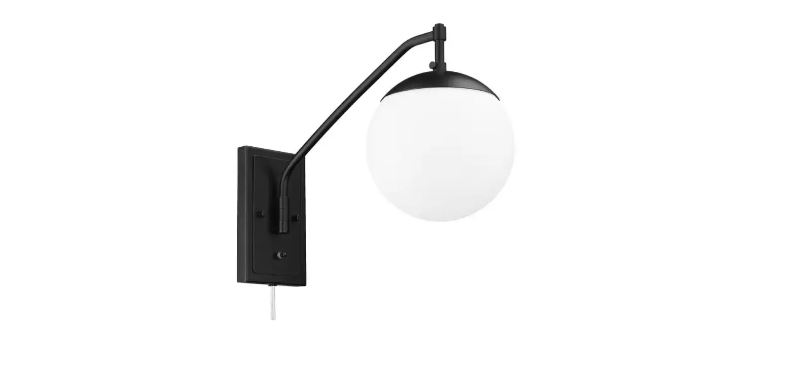 Golden Lighting 3699-a1w Blk-op Glenn 1-light Matte Black Articulating Wall Sconce Instruction Manual