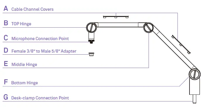 NZXT Mini Microphone Boom Arm 2