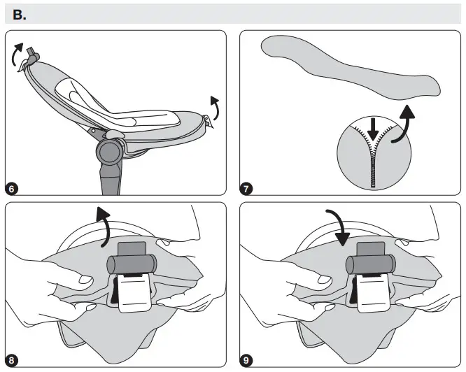 babymoov A055020 Swoon Evolution Remote Controlled Baby Swing - ASSEMBLING THE CRADLE SWING2