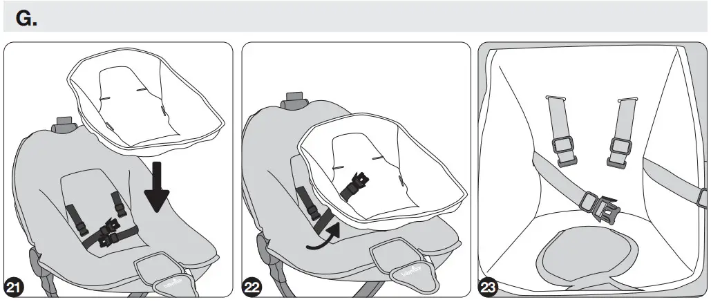 babymoov A055020 Swoon Evolution Remote Controlled Baby Swing - REDUCING CUSHION