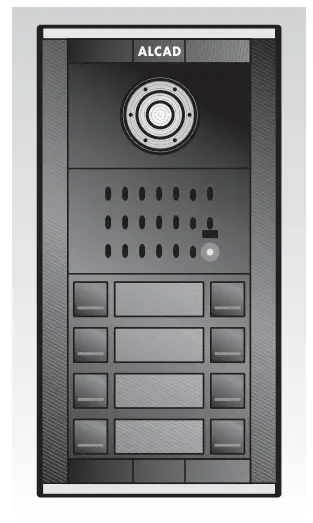 ALCAD MAN-502 Door Video Door Entry System with Push Buttons