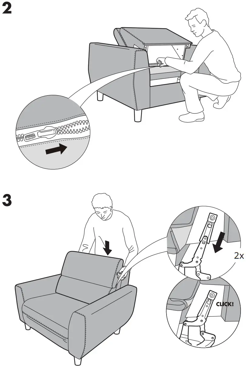 IKEA AA 2366145 2 RULLERUM Recliner Electric - FIGURE 3