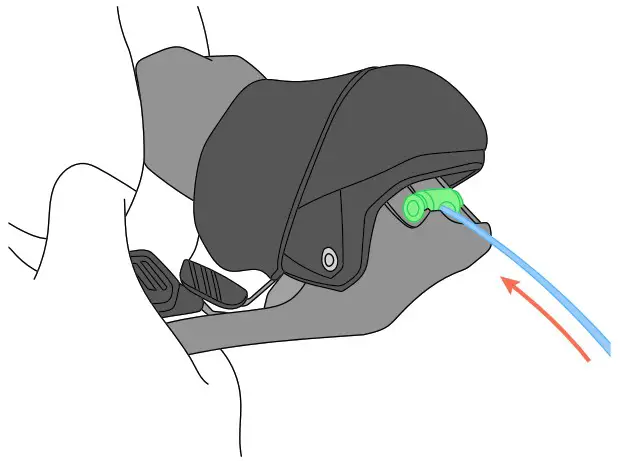 microSHIFT SB006-001 Sword Drop Bar Shifter - Brake Cable Installation 1