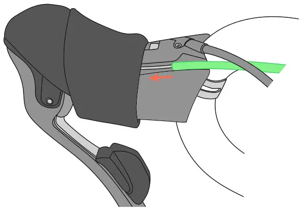 microSHIFT SB006-001 Sword Drop Bar Shifter - Brake Cable Installation 2