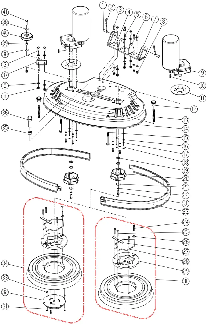 ICE COBOTICS i28BT Automatic Scrubber - SCRUB HEAD GROUP