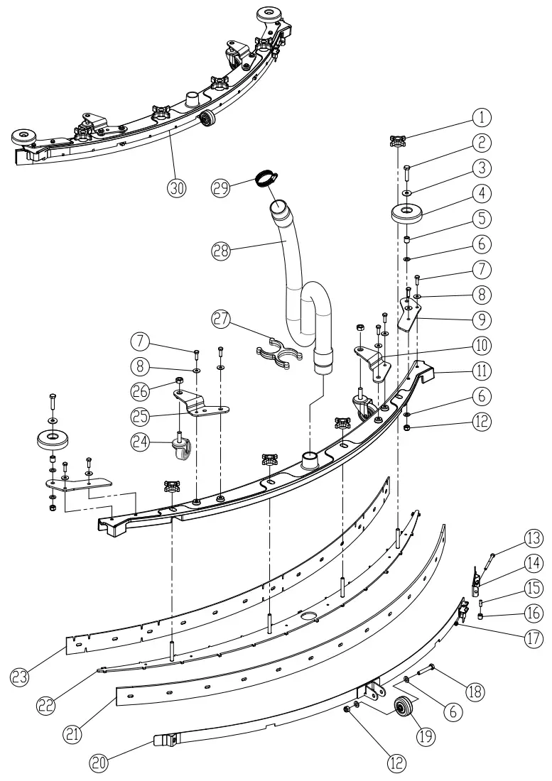 ICE COBOTICS i28BT Automatic Scrubber - SQUEEGEE GROUP 1
