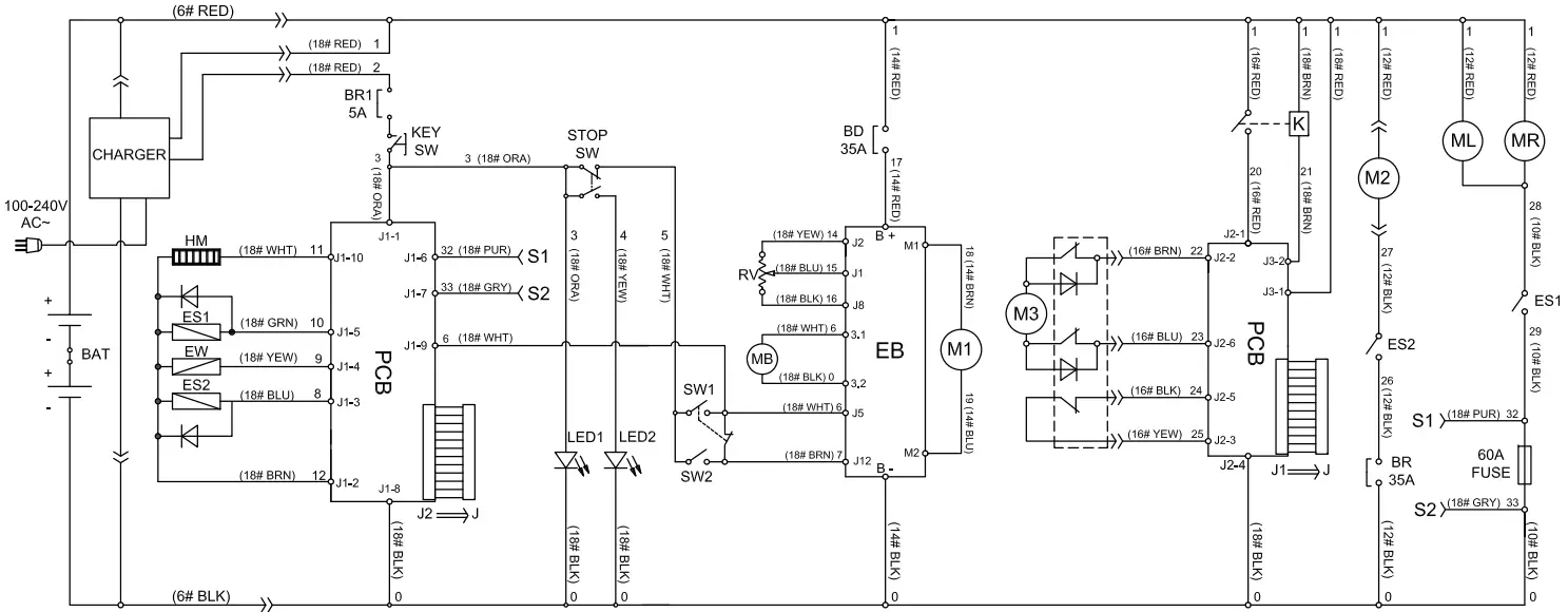 ICE COBOTICS i28BT Automatic Scrubber - WIRING DIAGRAM