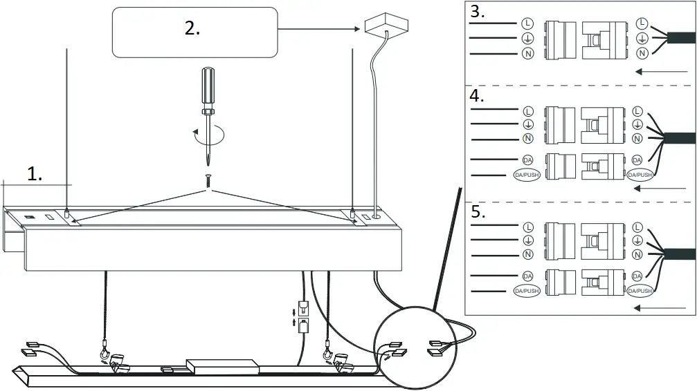 Led2 LINO 90 Ceiling Linear Lamp - Suspension 7