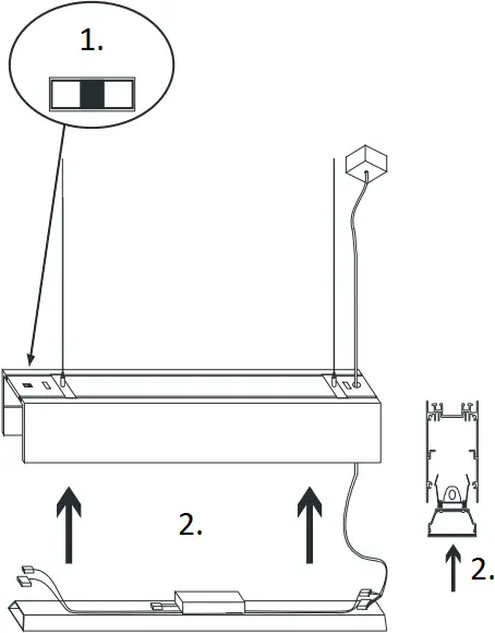 Led2 LINO 90 Ceiling Linear Lamp - Suspension 9