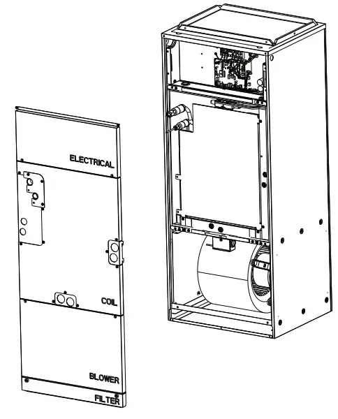 Downflow installations