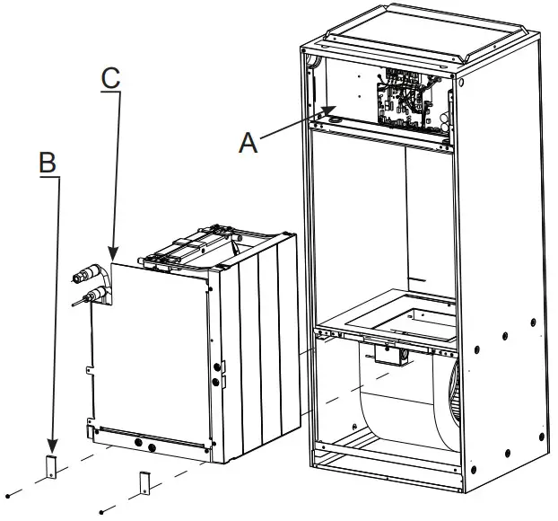 Downflow installations