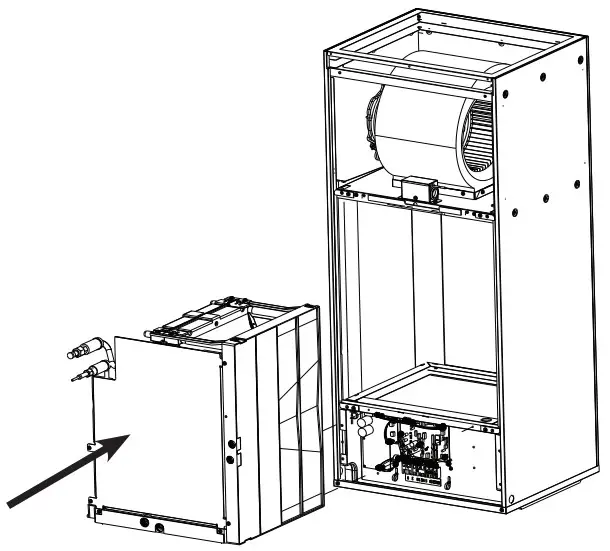 Downflow installations