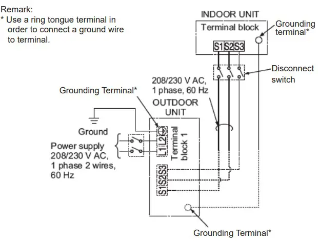 Connecting line voltage