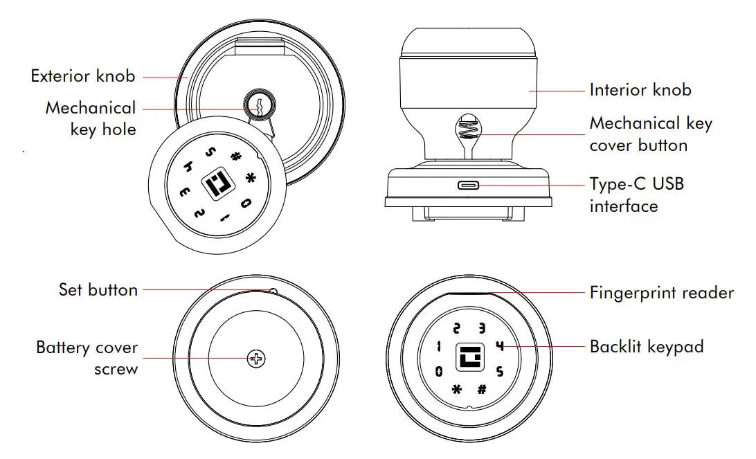 Geek Tale K02 Smart Door Lock - DESCRIPTION