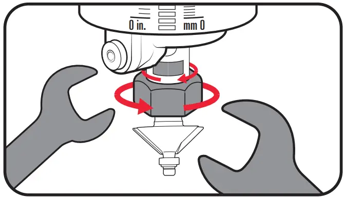 ozito PXBLTS Trim Router - spindle lock 1