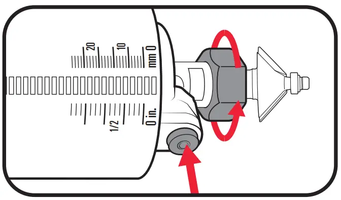 ozito PXBLTS Trim Router - spindle lock