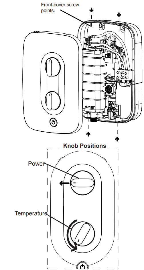 REDRING 53531001 PURE 8.5KW Instantaneous Electric Shower - Cover