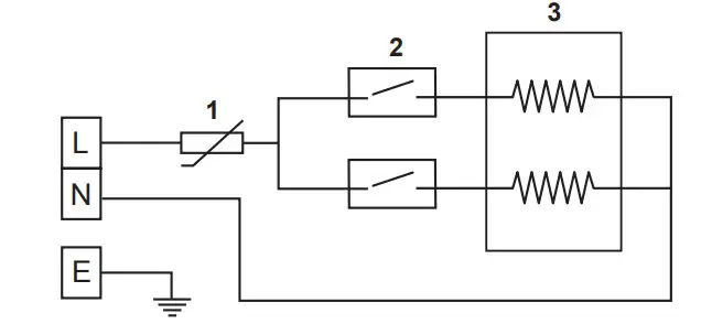 REDRING 53531001 PURE 8.5KW Instantaneous Electric Shower - diagram