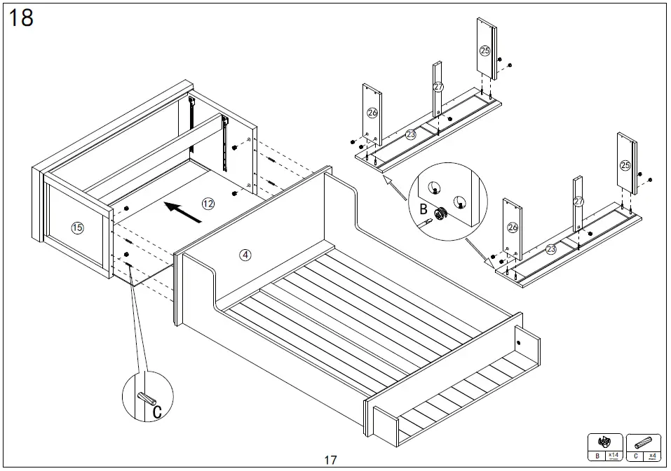 L-WF299458AAP Vintage Style Mudroom Hall Tree 12