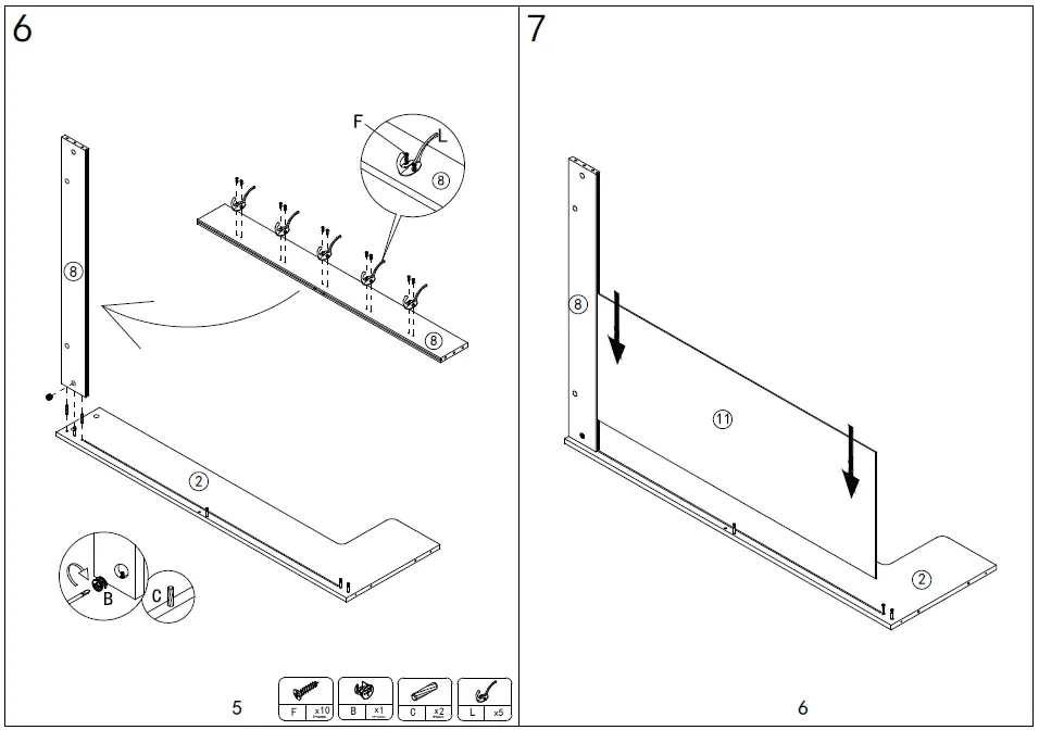 L-WF299458AAP Vintage Style Mudroom Hall Tree 6