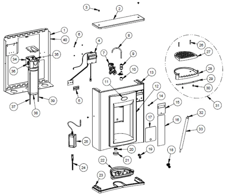 OASIS PWFEBF VersaFiller Sports Bottle Filler - fig 40