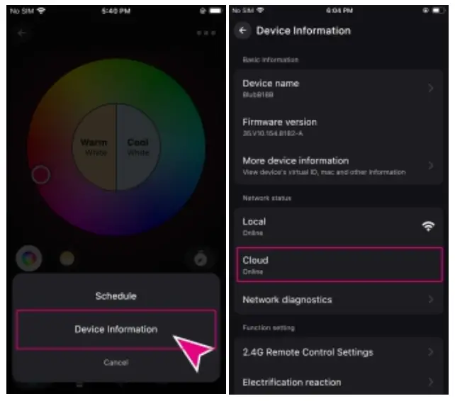 YHW BT DYFL 9WYK Smart RGB Floor Lamp Works - upper right corner