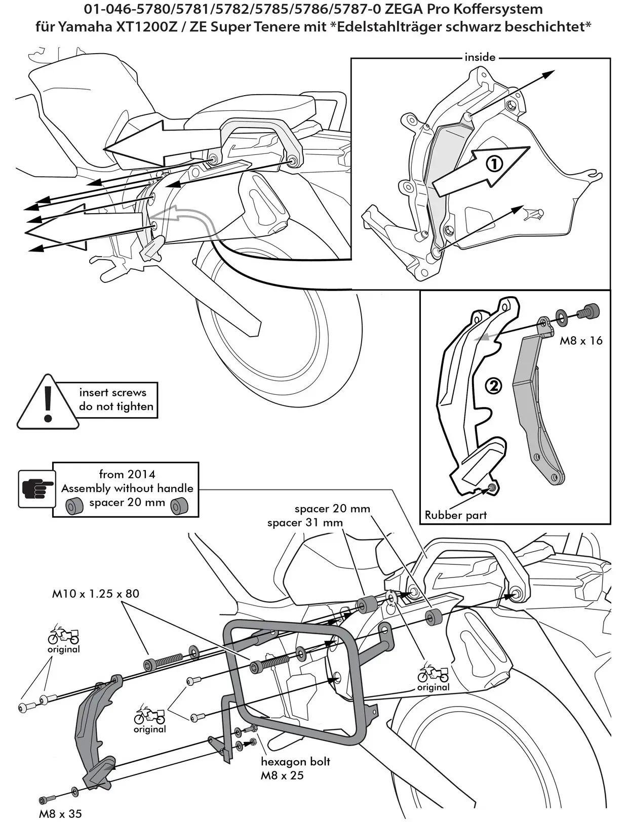 TOURATECH 01 046 5780 Pro Aluminium Pannier System - Mounting instructions 2