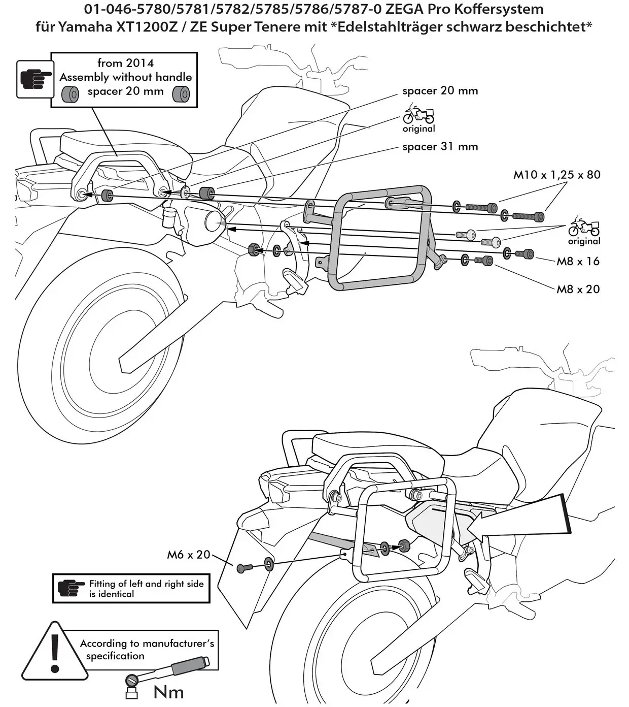 TOURATECH 01 046 5780 Pro Aluminium Pannier System - Mounting instructions 3