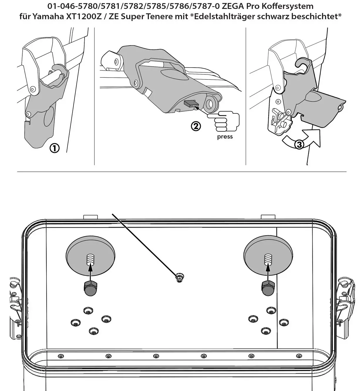 TOURATECH 01 046 5780 Pro Aluminium Pannier System - Mounting instructions 4