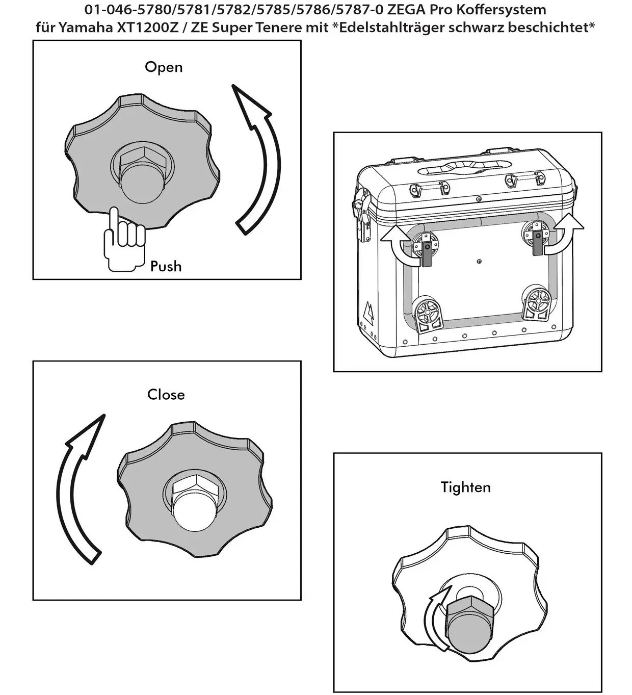 TOURATECH 01 046 5780 Pro Aluminium Pannier System - Mounting instructions 5