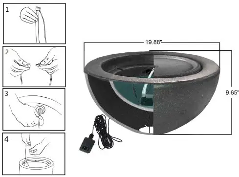 XBRAND-GE2010FTBK-Round-Sphere-Fountain-FIG-3