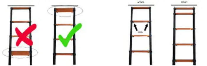 23ZERO Yowie Hardshell Roof Top Tent - Ladder adjustment 2