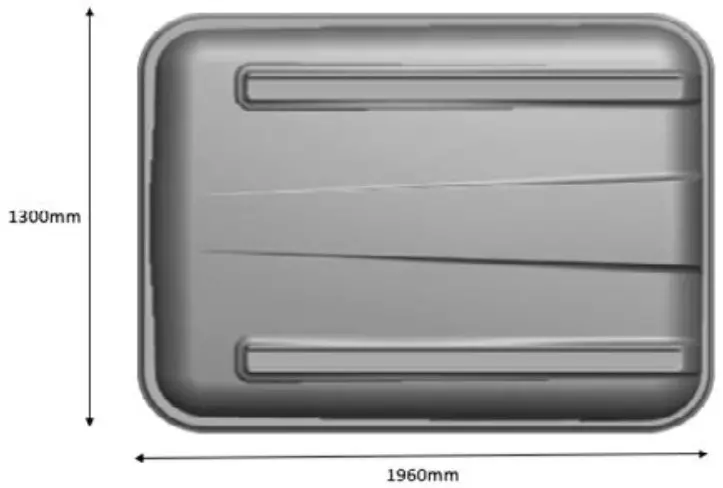 23ZERO Yowie Hardshell Roof Top Tent - Mounting rail dimensions 3