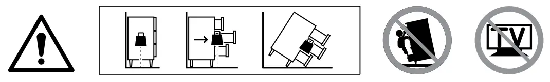 IKEA VIHALS 105x37x140 cm Storage Unit - warning