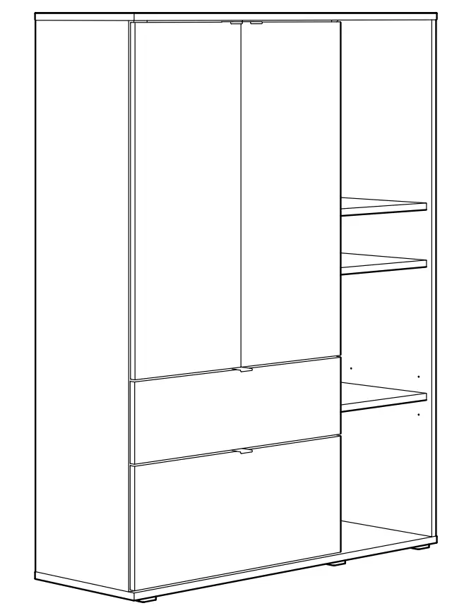 IKEA VIHALS 105x37x140 cm Storage Unit