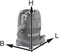 metabo ASA 25 L PC, ASA 30 L PC Inox Industrial Vacuum Cleaner - 3